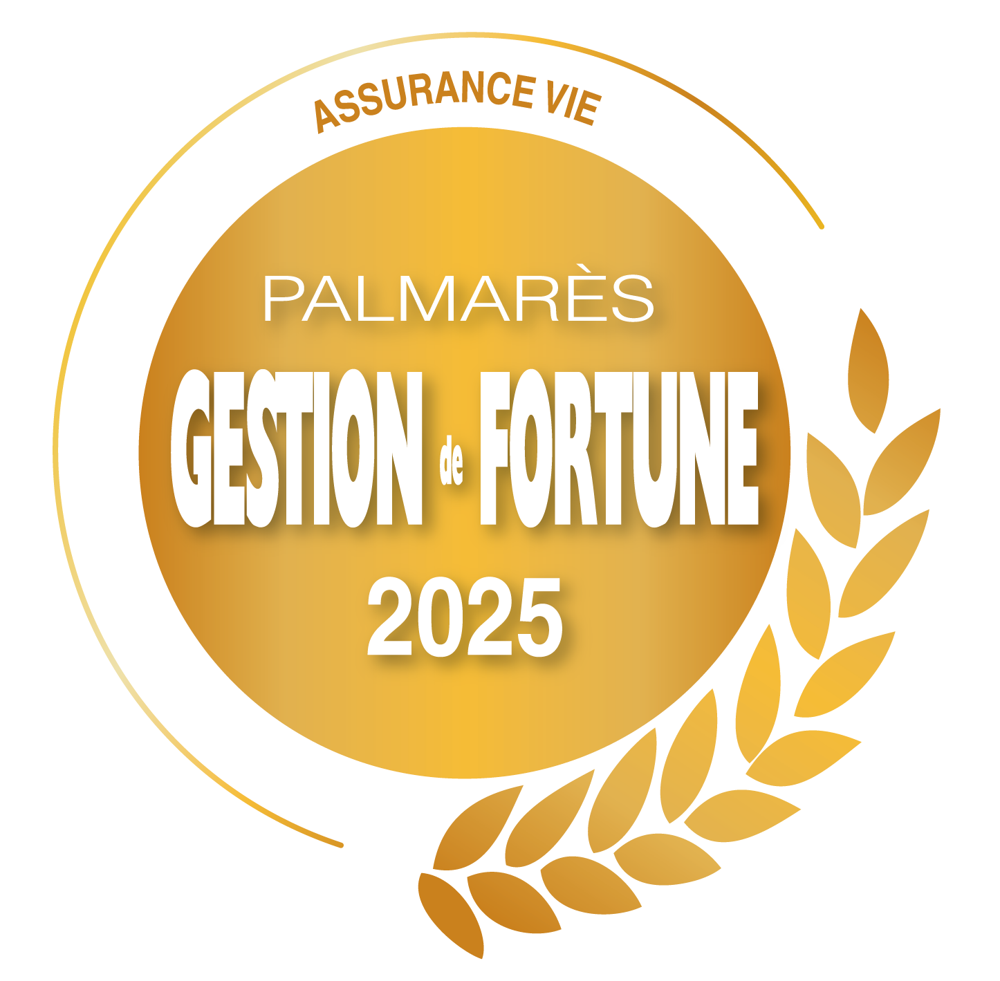 Logo récompense première place dans la catégorie Assurance vie au Palmarès 2025 des fournisseurs